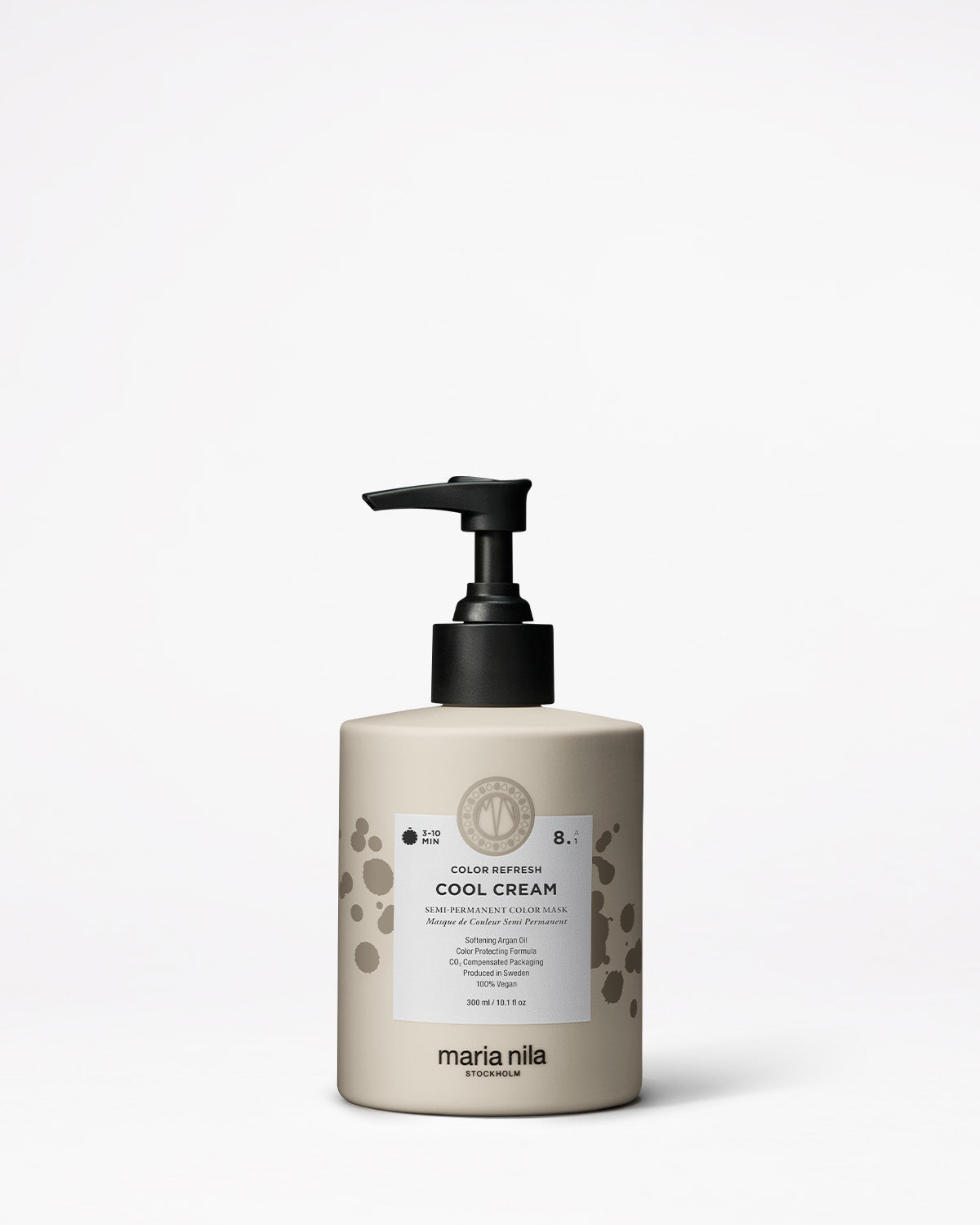 Maria Nila hair care product bottle on a white background