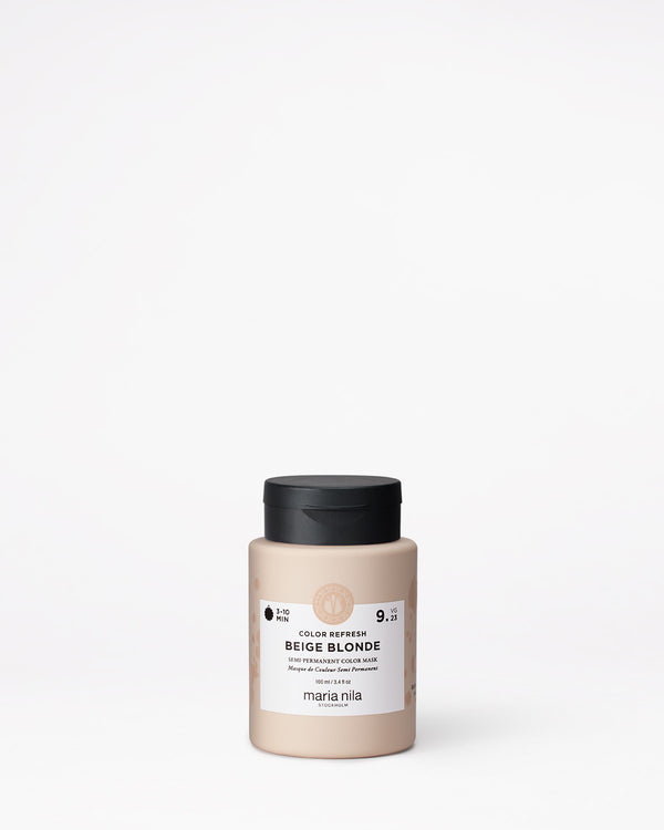 Maria Nila Color refresh beige blond 100 ml jar on a white background